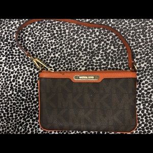 Michael Kors Brown Wristlet